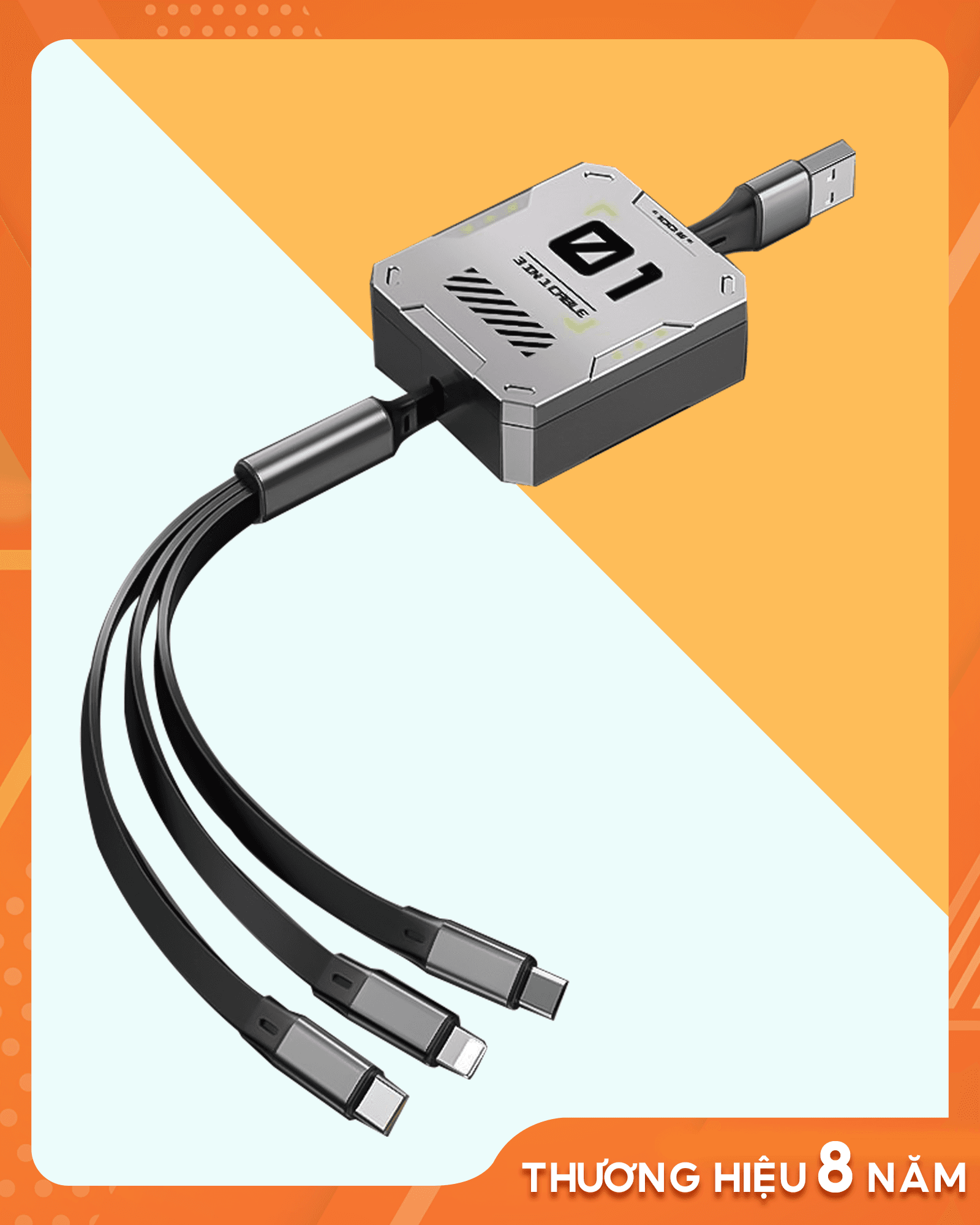 Cáp sạc 66W 3 trong 1