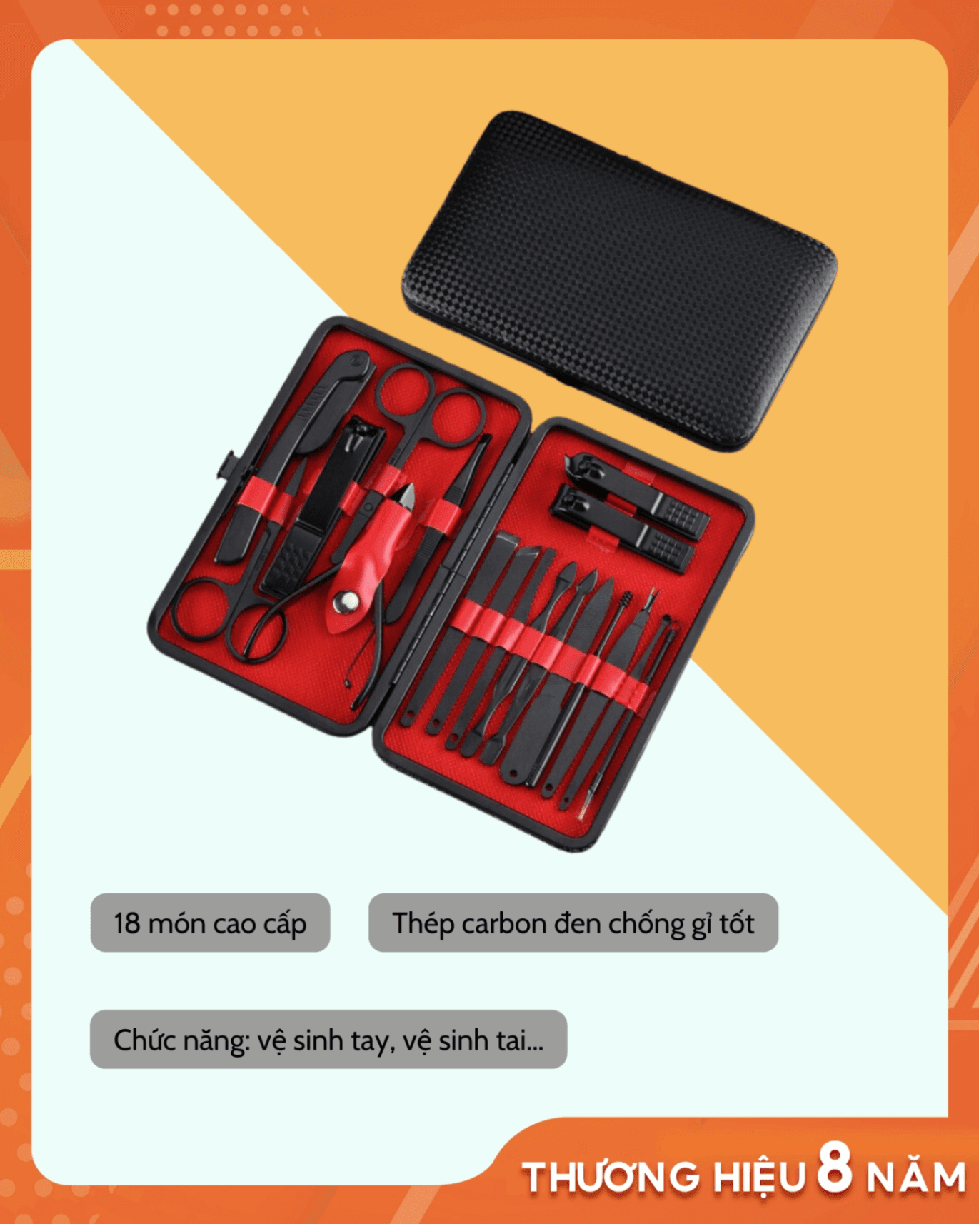 Bộ Cắt Móng Tay Cao Cấp 18 món FABIYAN