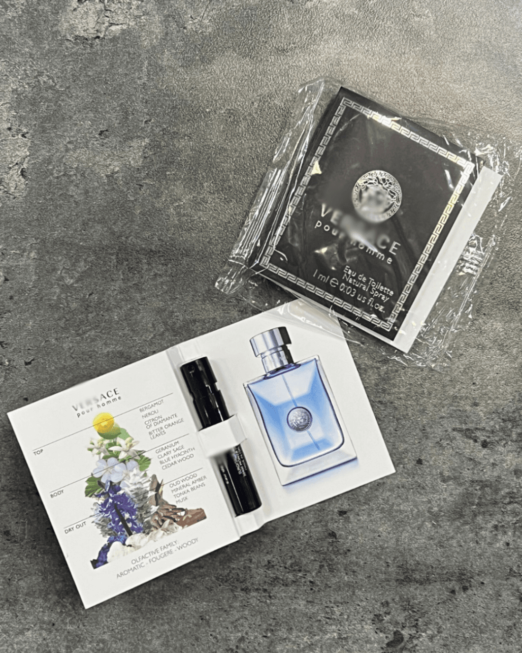 Mẫu dùng thử nước hoa - Versace Pour Homme Natural Spray EDT - 1ml