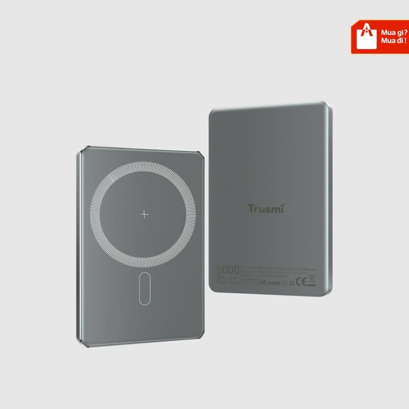 Sạc dự phòng không dây TRUSMI PB01-021 5.000mAh - Ghi