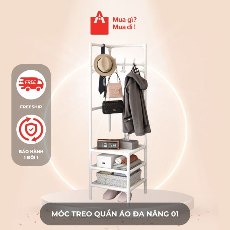 Móc treo quần áo đa năng 5 trong 1