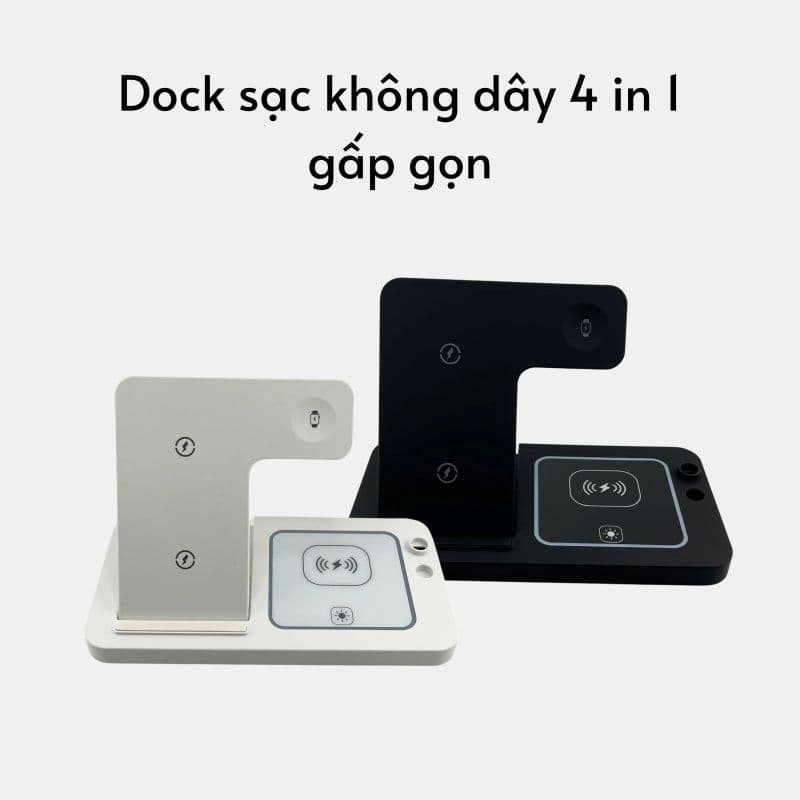 Dock sạc không dây 4 in 1 gấp gọn