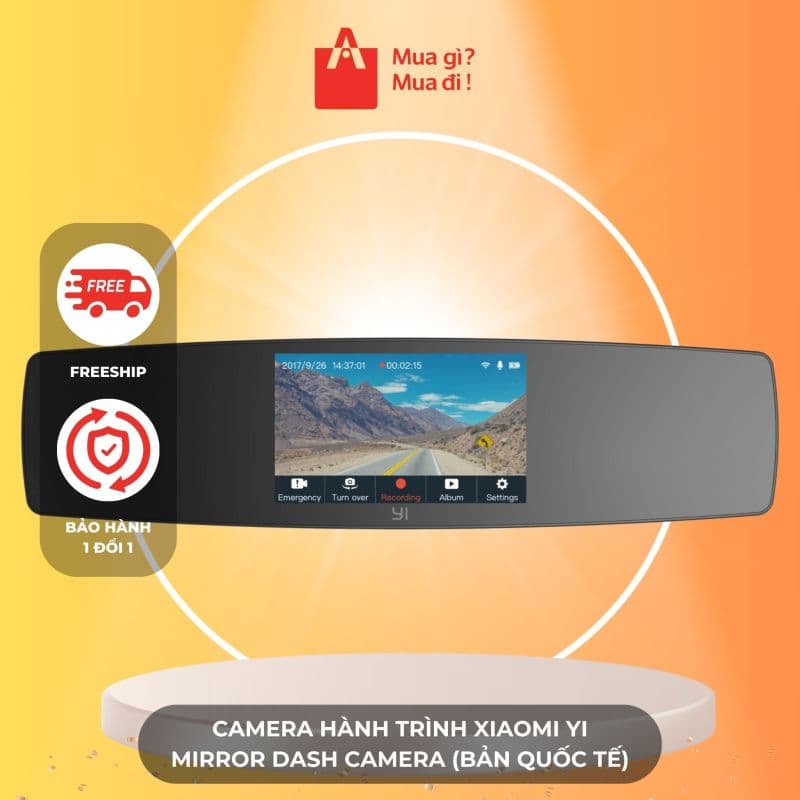 Camera hành trình XIAOMI YI Mirror Dash Camera (bản quốc tế)