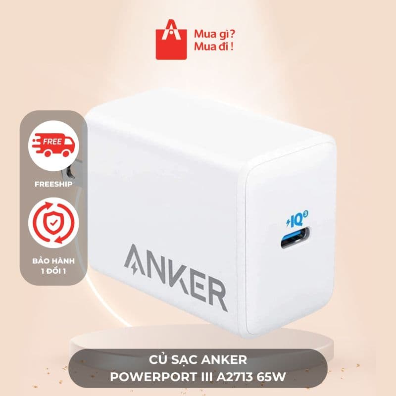 Củ sạc ANKER PowerPort III A2713 65W