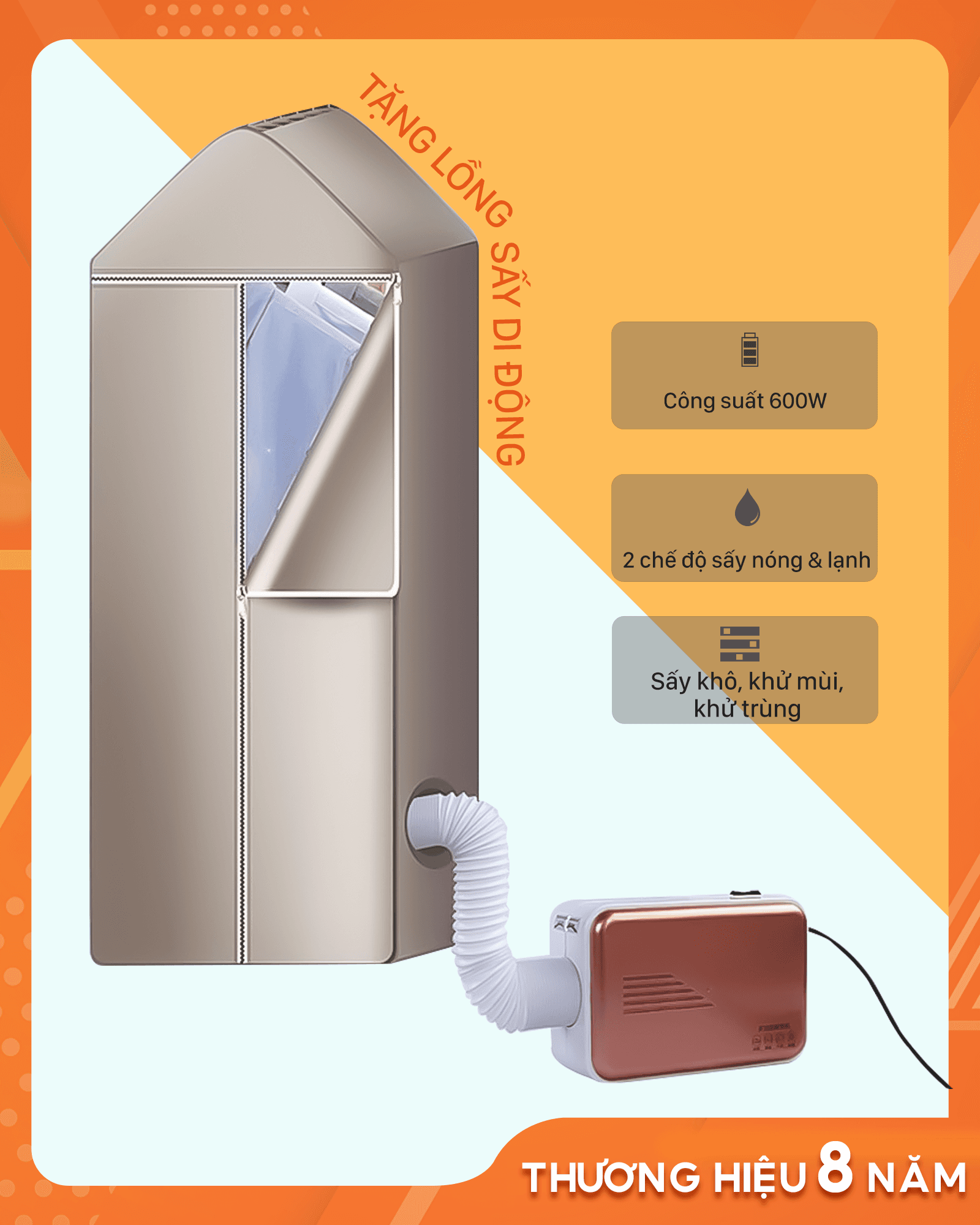 Máy sấy quần áo mini