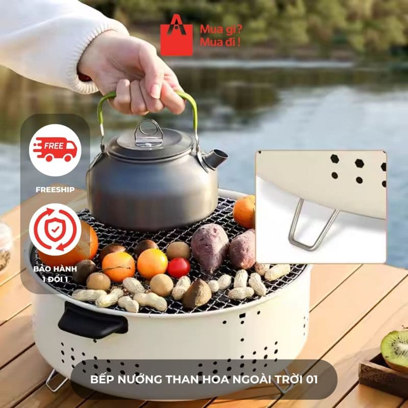 Bếp nướng than hoa ngoài trời 01
