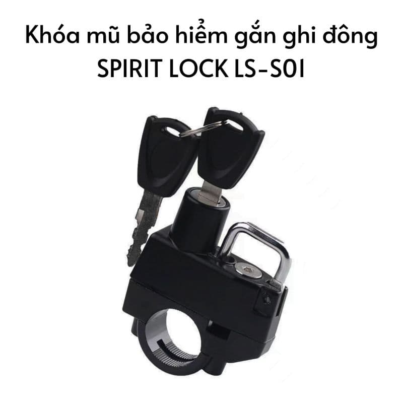 Khóa mũ bảo hiểm gắn ghi đông SPIRIT LOCK LS-S01