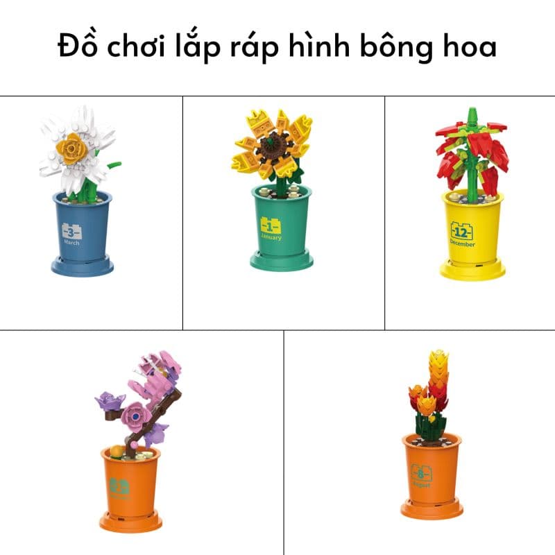 Đồ Chơi Lắp Ráp Hình Bông hoa