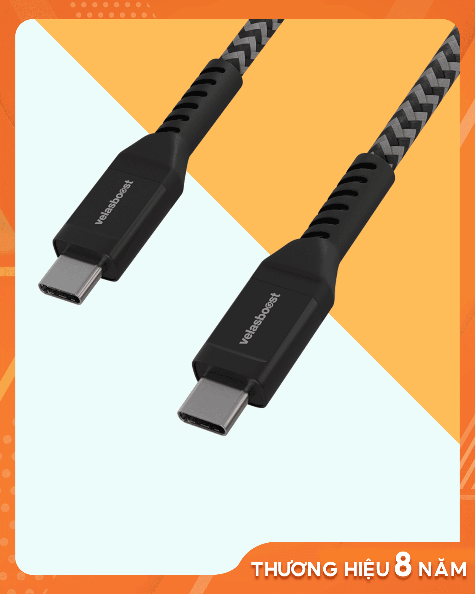 CÁP VELASBOOST C TO C BỌC DÙ 0,9M (SC1)