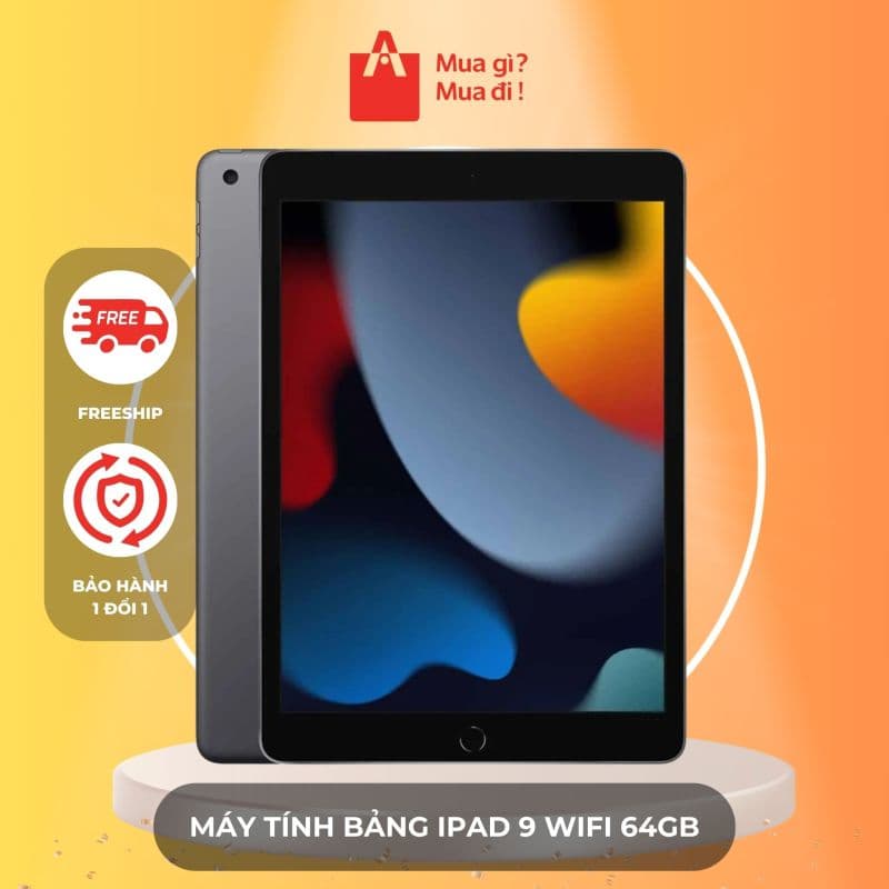 Ipad gen 9 64GB 4G + wifi ngoại hình đẹp 95%