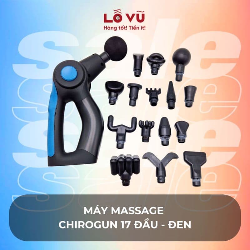 Máy Massage Chirogun 17 đầu - Đen