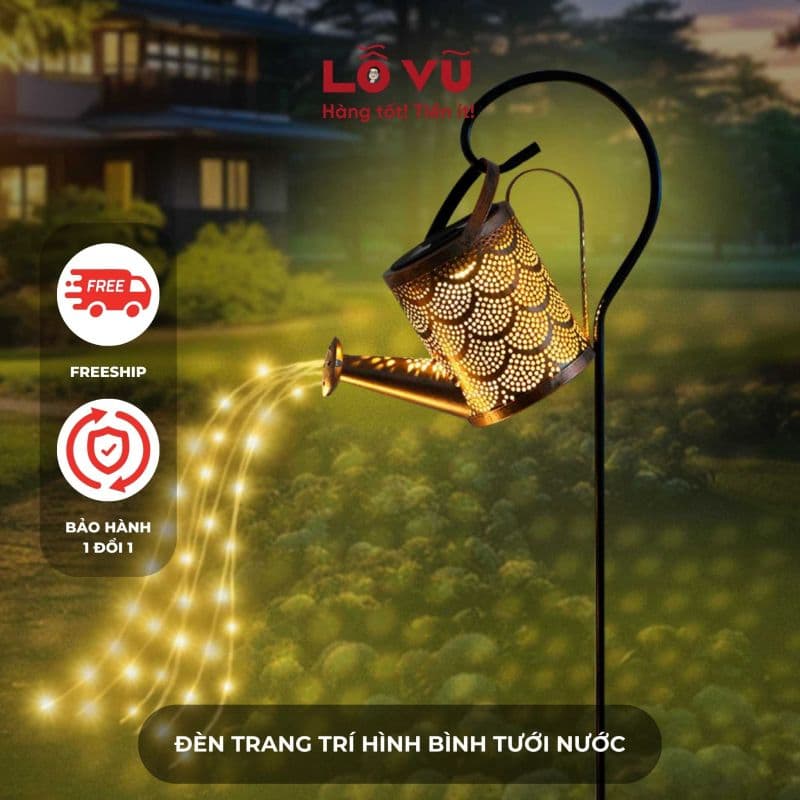 Đèn trang trí hình bình tưới nước
