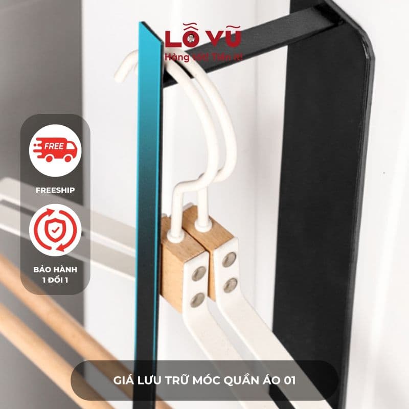 Giá lưu trữ móc quần áo 01