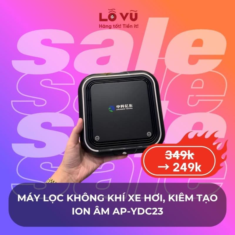 Máy lọc không khí xe hơi, kiêm tạo ion âm AP-YDC23