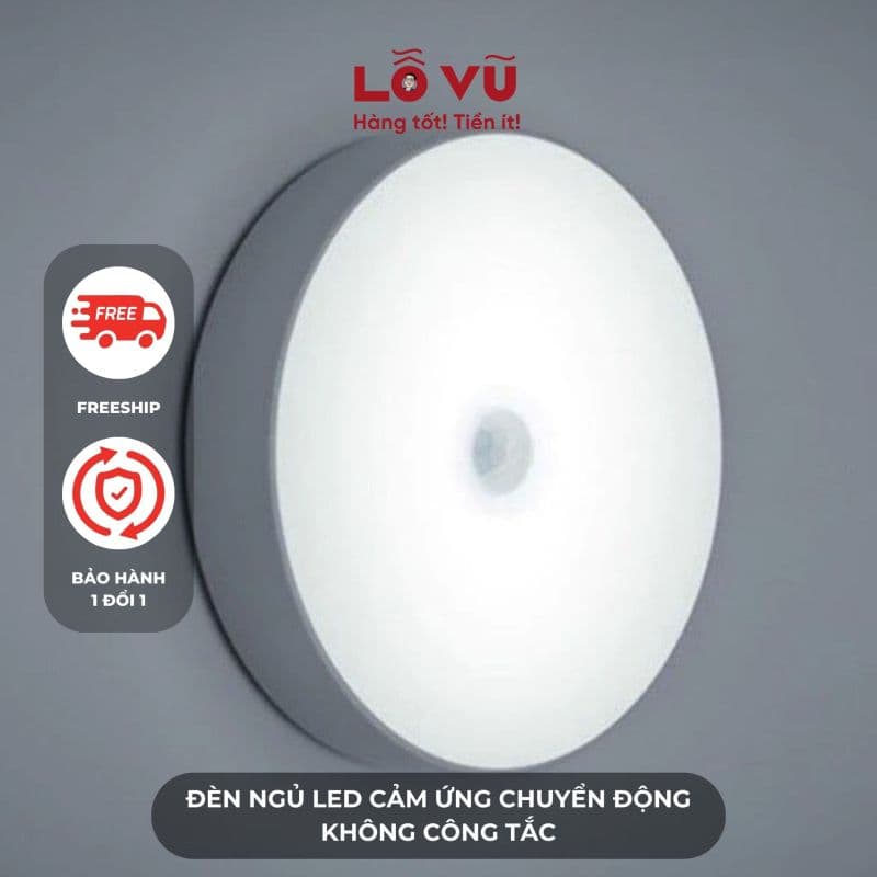 Đèn ngủ LED cảm ứng chuyển động - Không công tắc