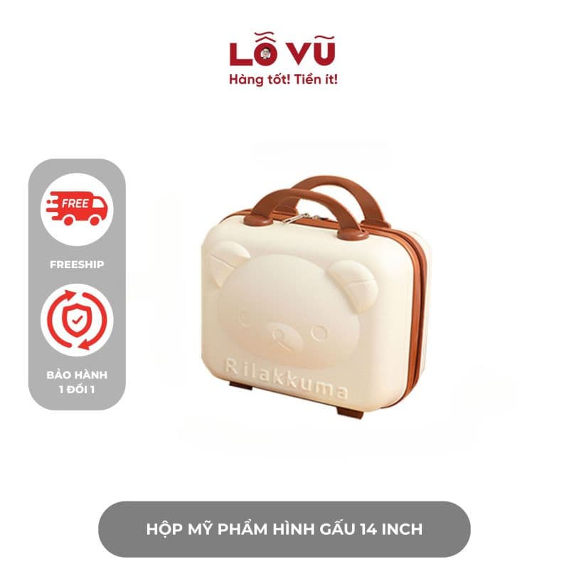 Hộp mỹ phẩm hình gấu 14 inch