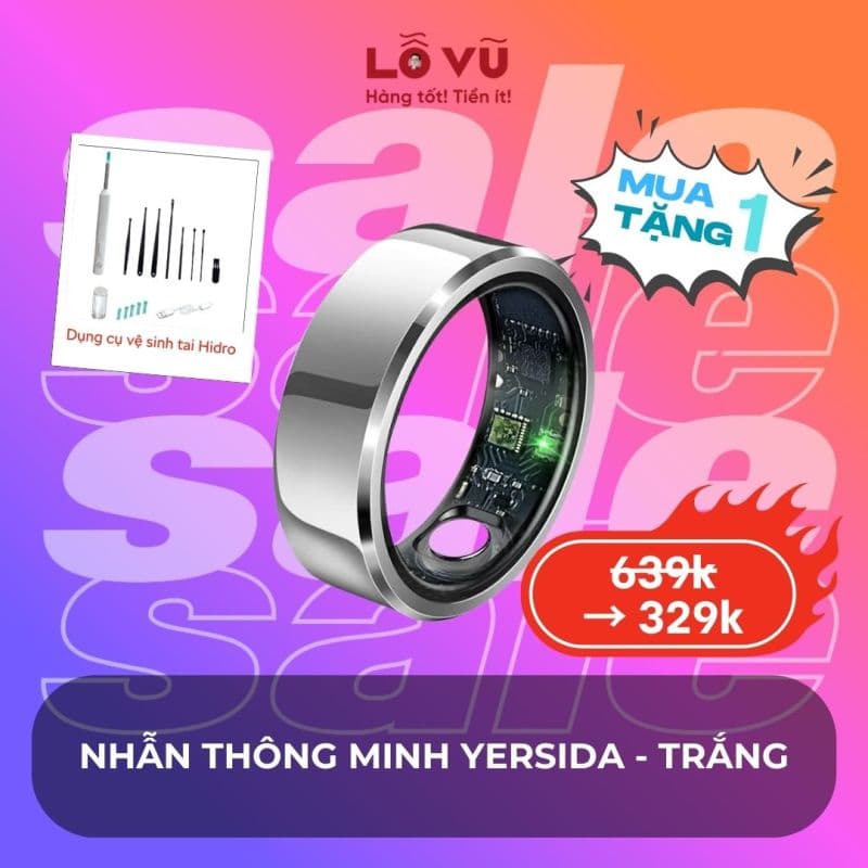Nhẫn thông minh YERSIDA - Trắng