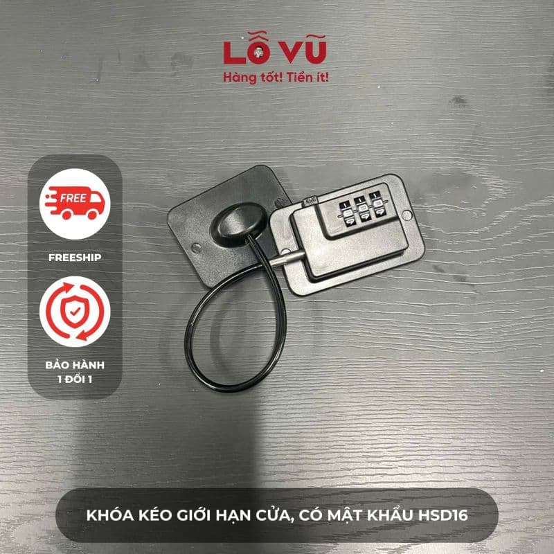 Khóa kéo giới hạn cửa, có mật khẩu HSD16