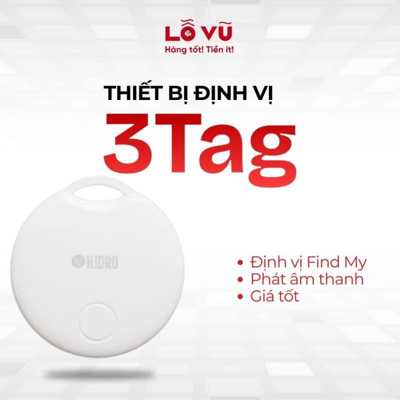 Thiết Bị Định Vị 3Tag - Định vị qua ứng dụng Find My (iPhone)