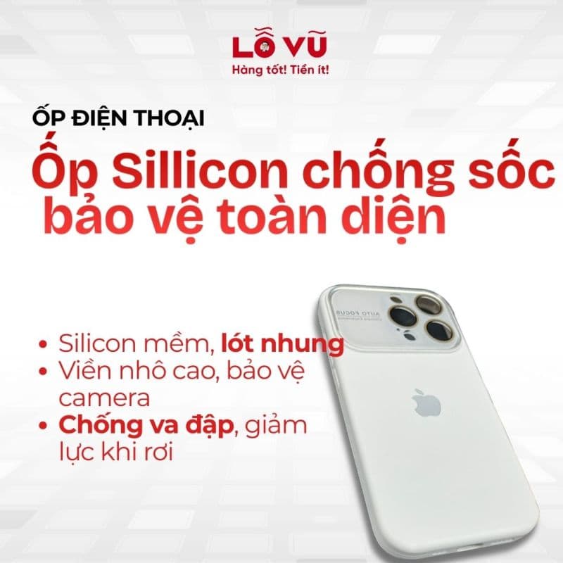 ỐP silicon bo viền chống sock cho Iphone