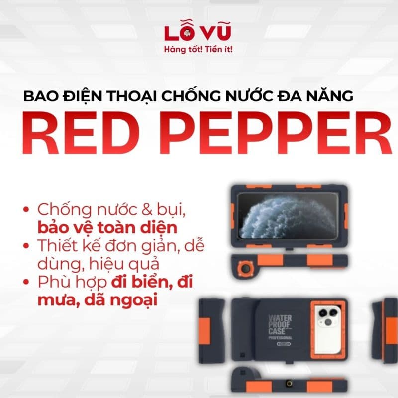 Bao điện thoại chống nước đa năng RED PEPPER