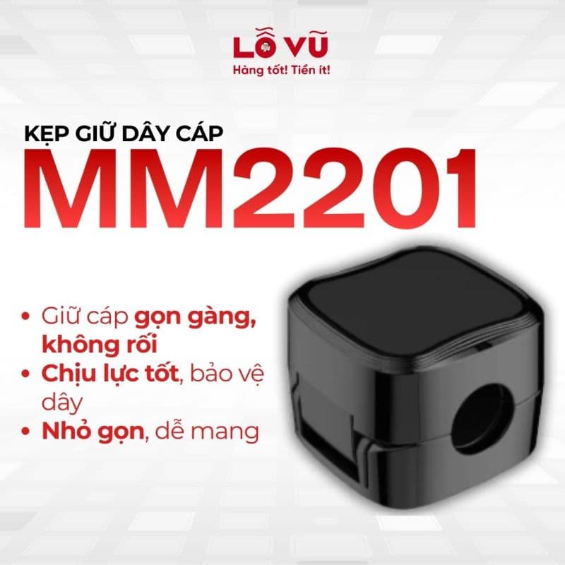 Kẹp giữ dây cáp MM2201 - Túi 6 cái