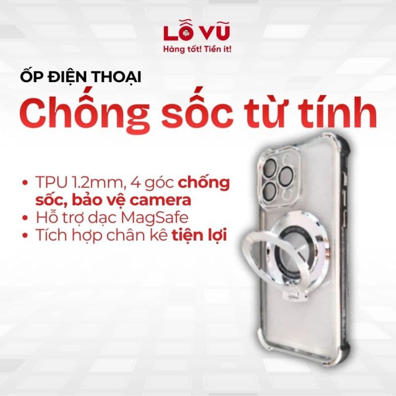 Ốp điện thoại chống sốc từ tính