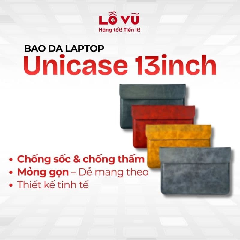 Bao da laptop Unicase 13inch