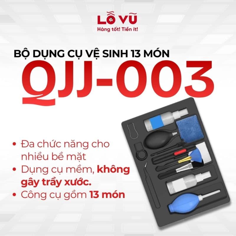 Bộ dụng cụ vệ sinh 13 món QJJ-003