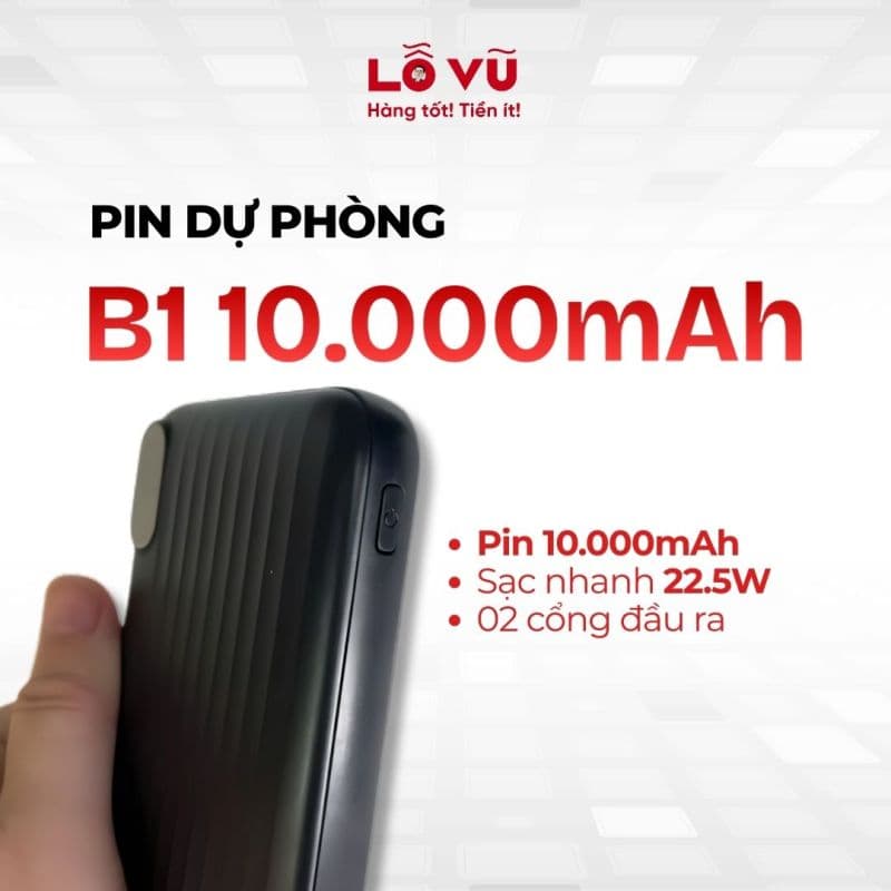[SẠC NHANH] Pin dự phòng B1 10.000mAh