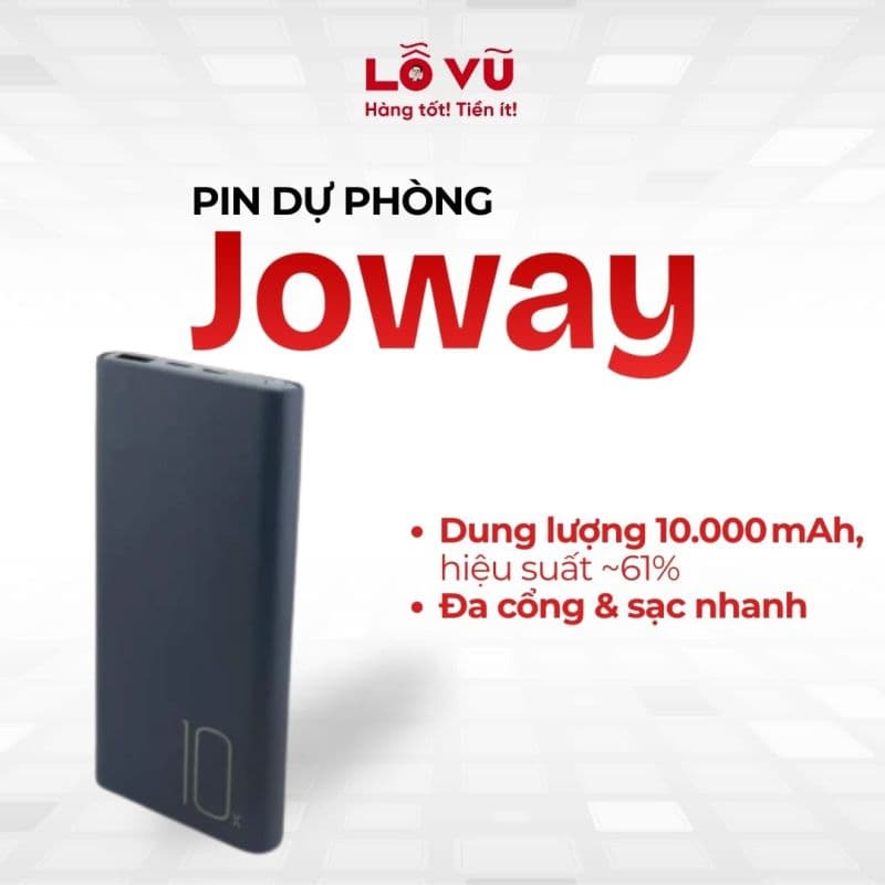 [SẠC NHANH] Pin dự phòng JOWAY JP310 10.000mAh