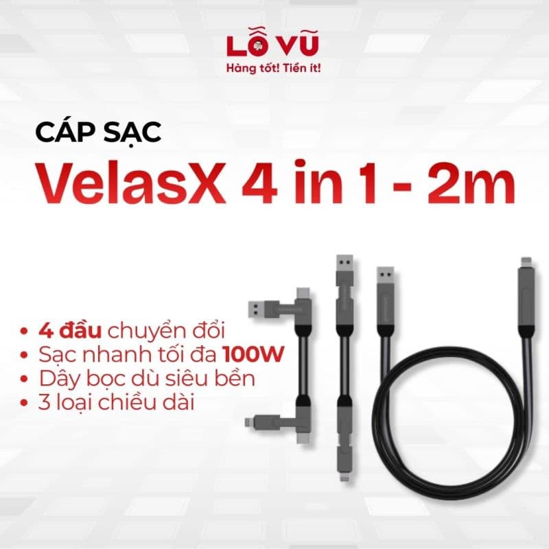 Cáp VelasX 4 in 1 - 2m