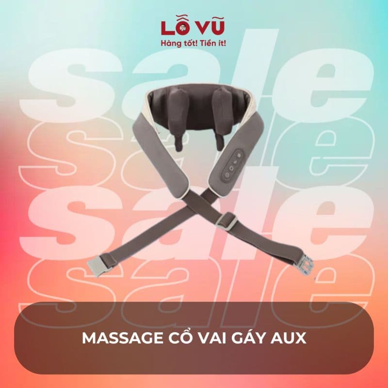 Massage cổ vai gáy AUX - 6 đầu massage chườm ấm, cực hiệu quả