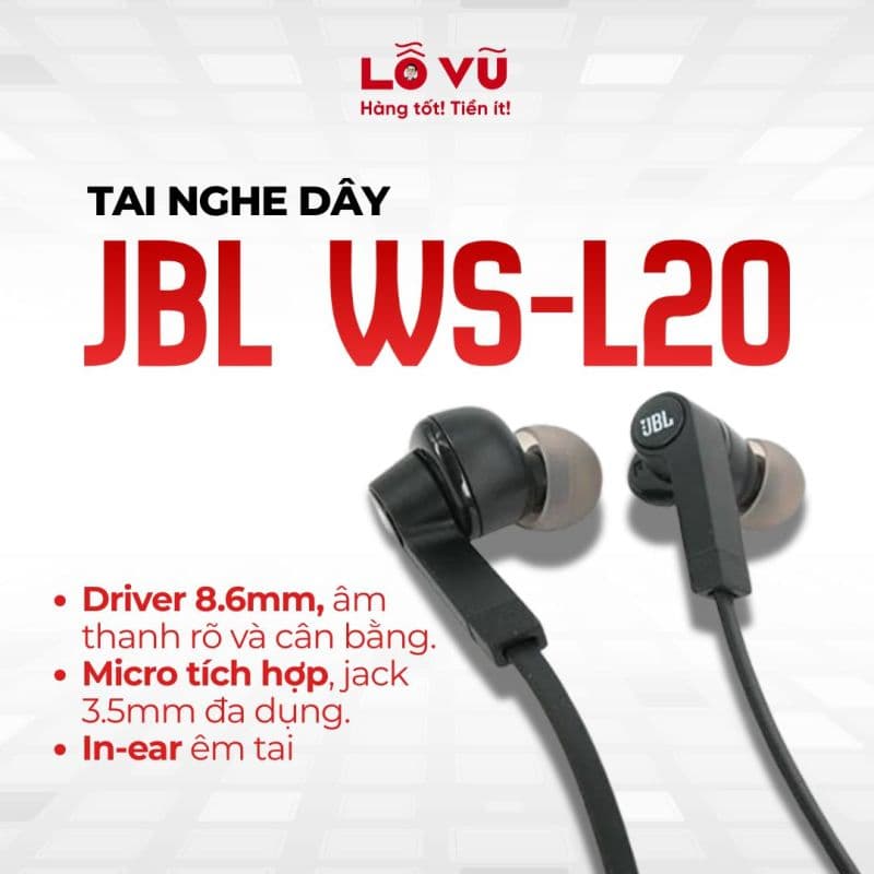 Tai nghe JBL WS-L20 (no box)