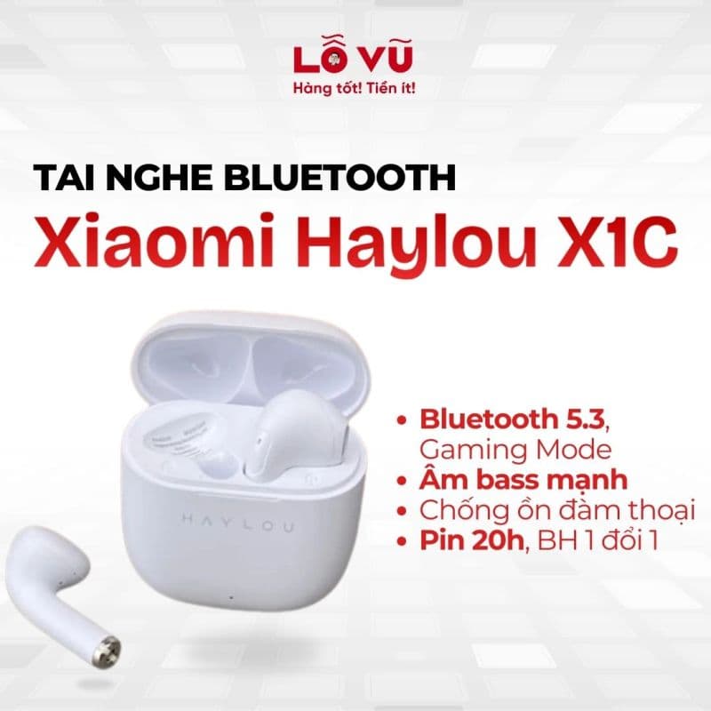 Tai nghe bluetooth Xiaomi Haylou X1C - Trắng