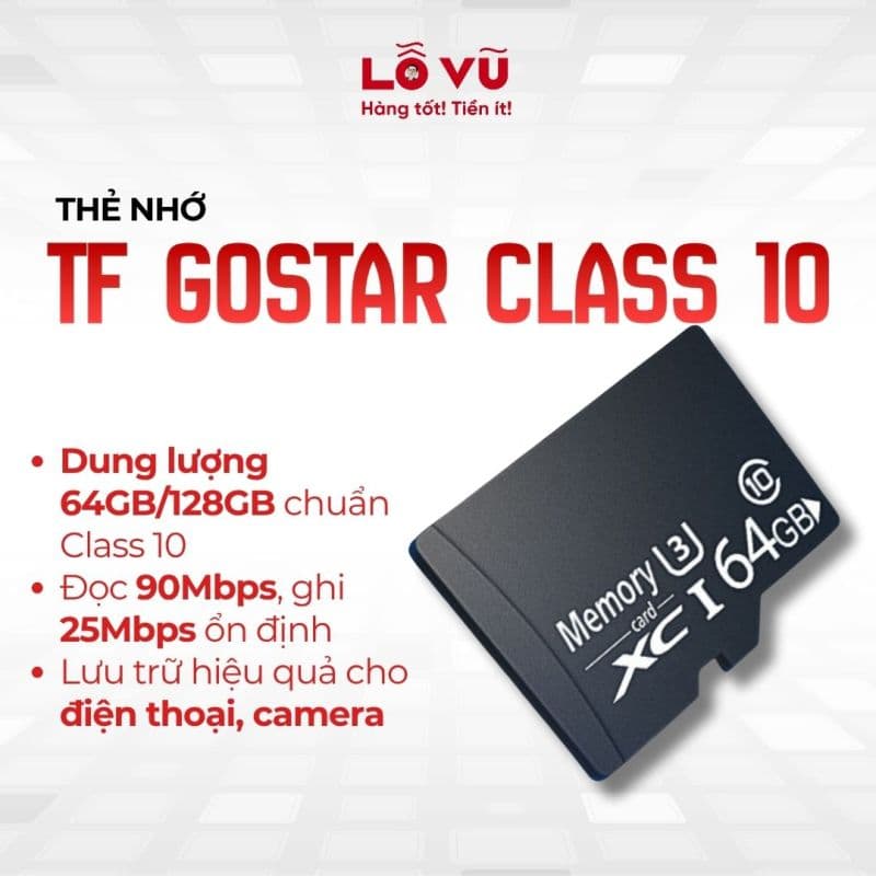 Thẻ nhớ TF GOSTAR Class 10