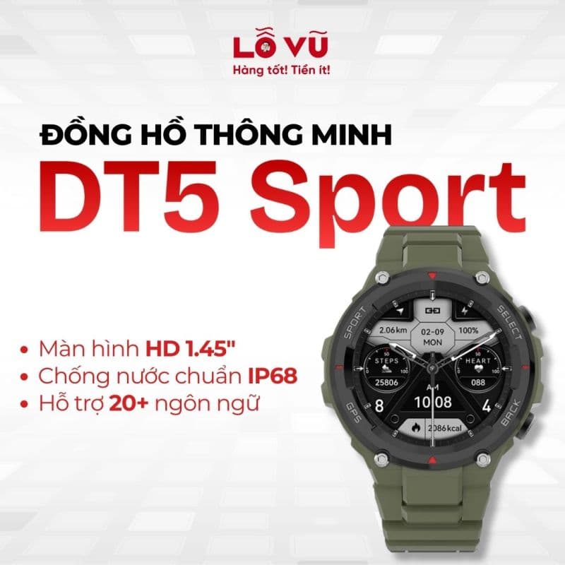 Đồng hồ thông minh DT5 Sport