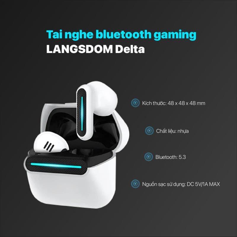 Tai nghe bluetooth gaming LANGSDOM Delta
