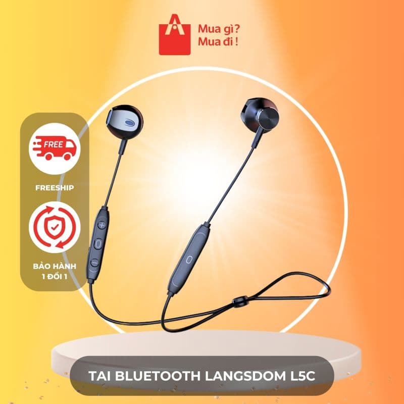 Tai nghe bluetooth Langsdom L5C - Tai nghe thể thao, âm thanh vòm, nghe nhạc 10h
