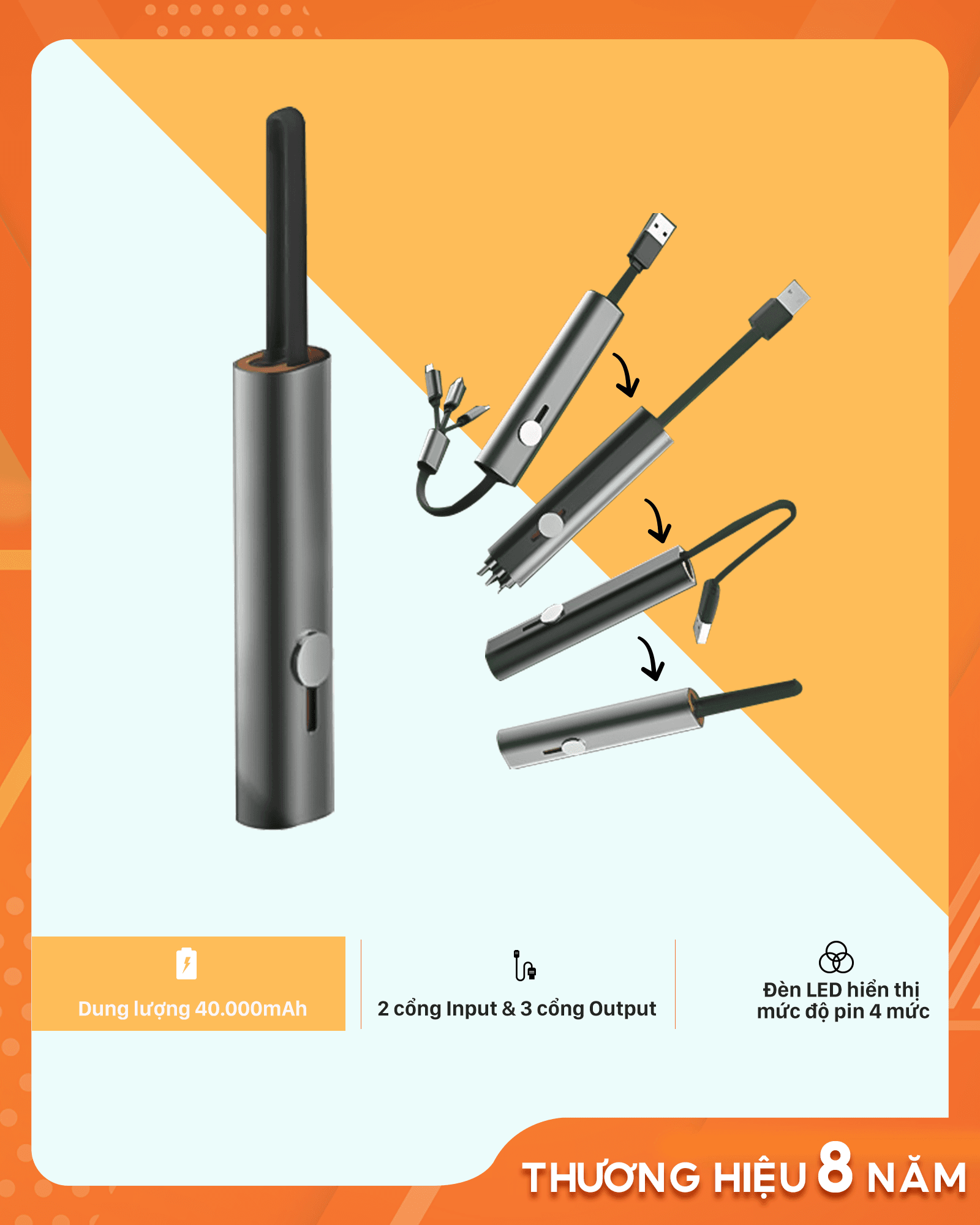 Cáp 3 in 1 IMU HD-P01 27cm