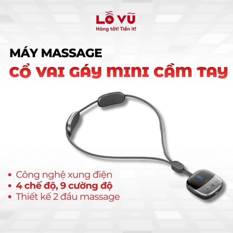 Máy mát-xa cổ vai gáy mini cầm tay