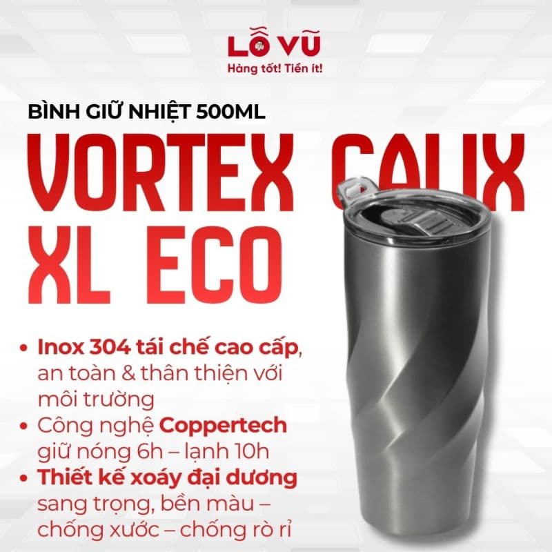 Bình giữ nhiệt Vortex Calix XL Eco - Dung tích 500ml