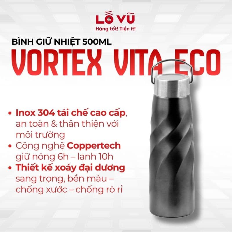 Bình giữ nhiệt Vortex Vita Eco - Dung tích 500ml