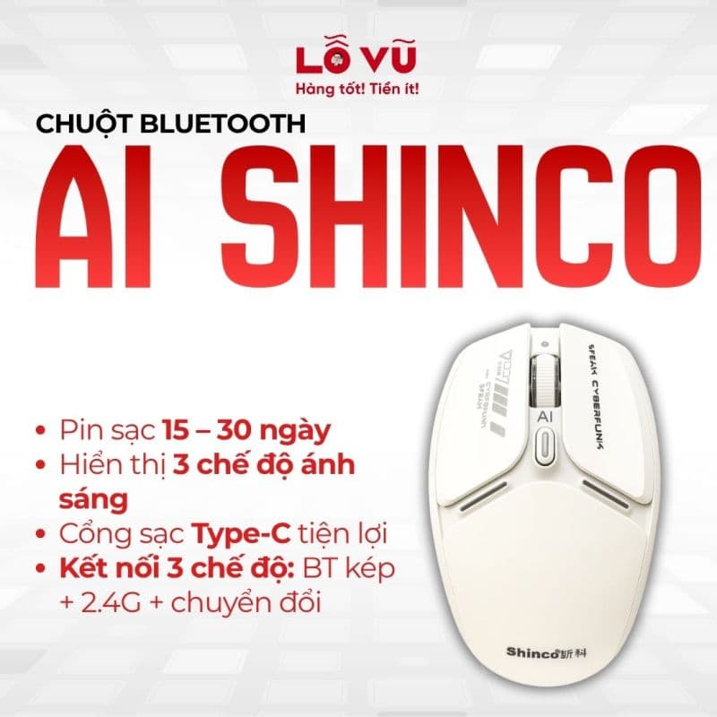 Chuột Bluetooth thông minh AI SHINCO