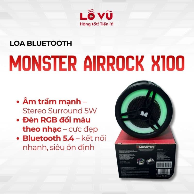 Loa bluetooth Monster AirRock X100