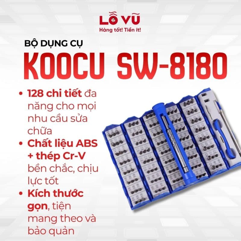 Bộ dụng cụ KOOCU SW-8180 128 món