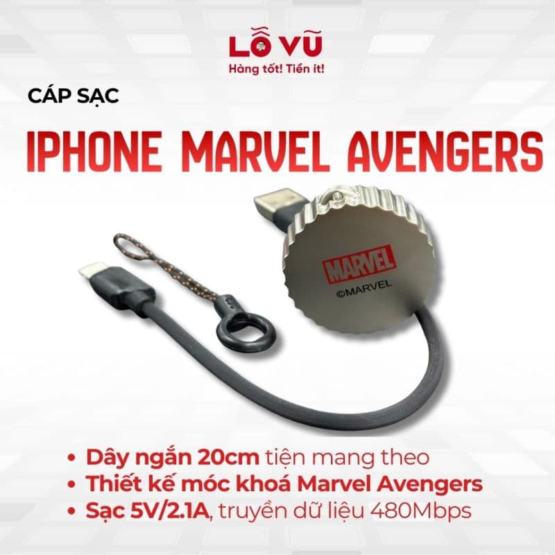 Cáp sạc iPhone Marvel Avengers