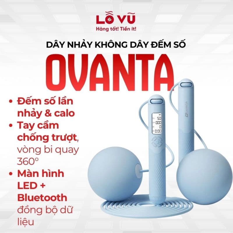Dây nhảy không dây đếm số OVANTA