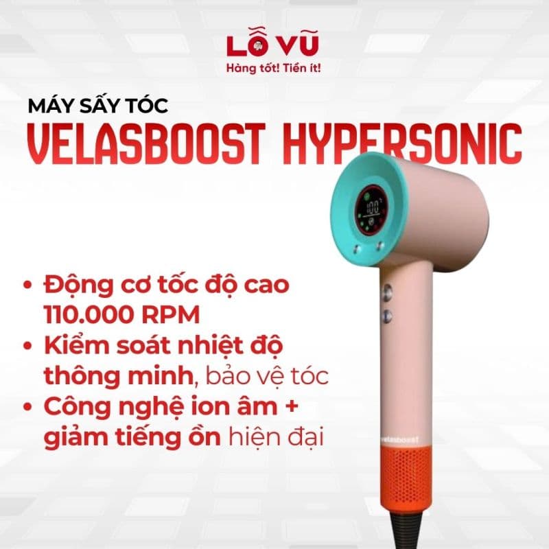 Máy sấy tóc Velasboost Hypersonic