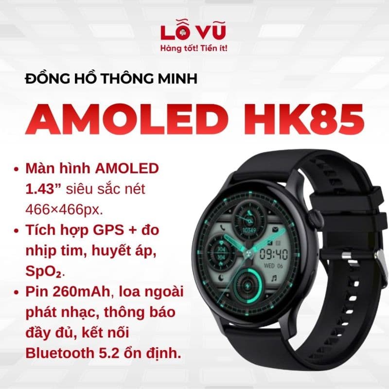 Đồng hồ thông minh AMOLED HK85